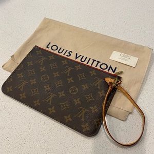 SOLD Authentic LV Monogram Cerise Neverfull MM Pochette